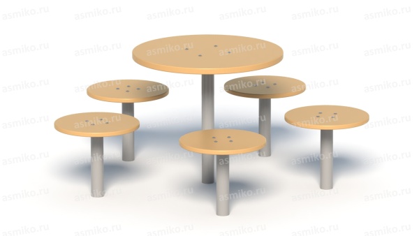 Столик с пятью сидениями для песочницы тип 1